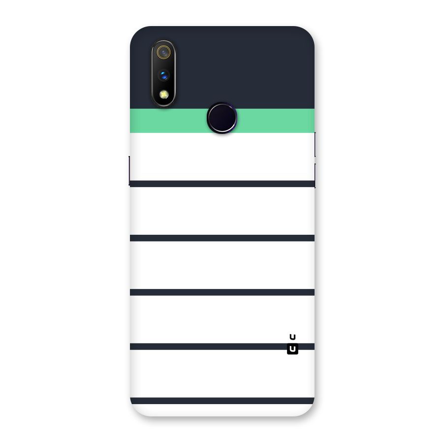 White and Simple Stripes Back Case for Realme 3 Pro