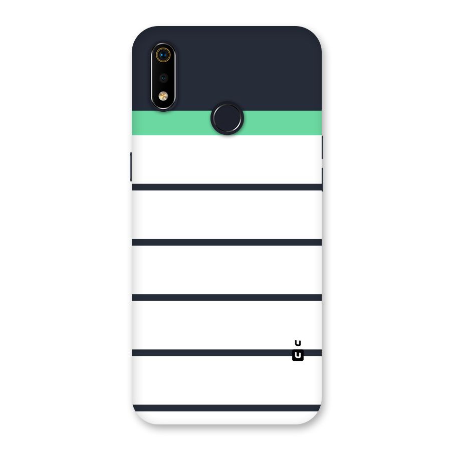 White and Simple Stripes Back Case for Realme 3i