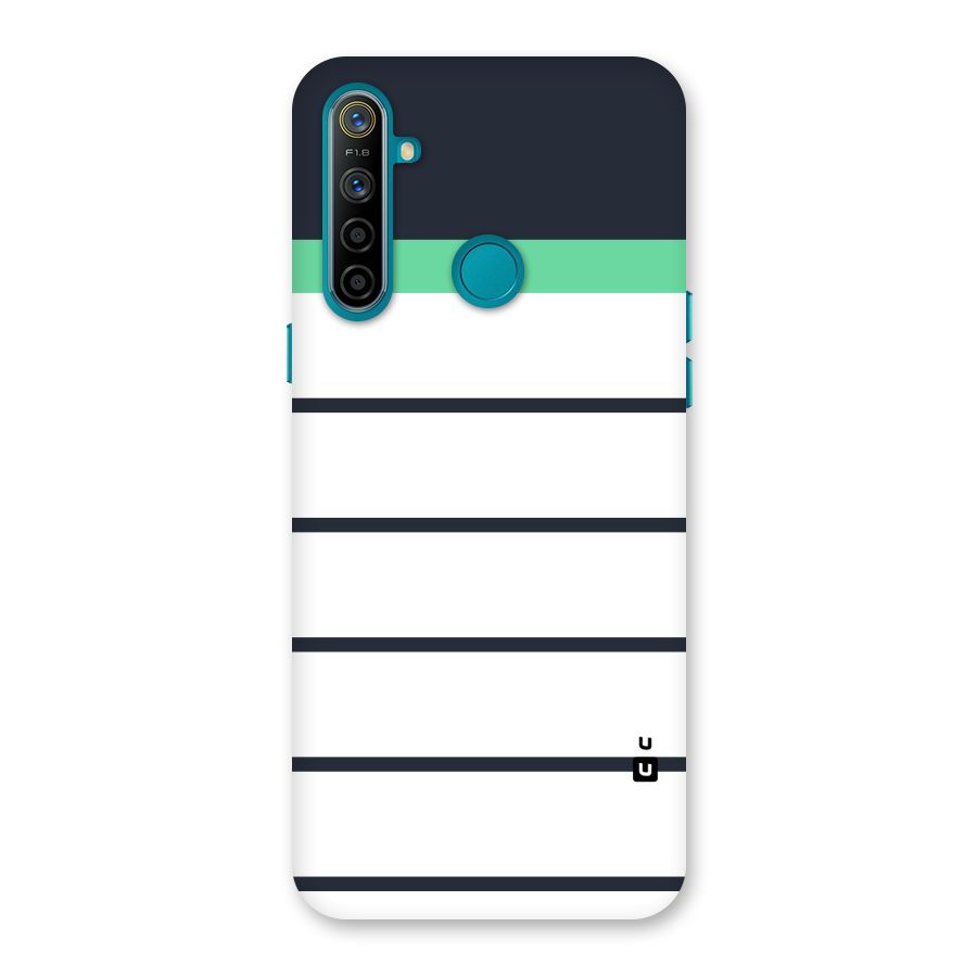 White and Simple Stripes Back Case for Realme 5i