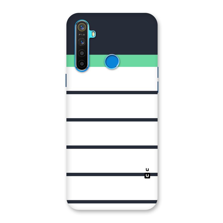 White and Simple Stripes Back Case for Realme 5s