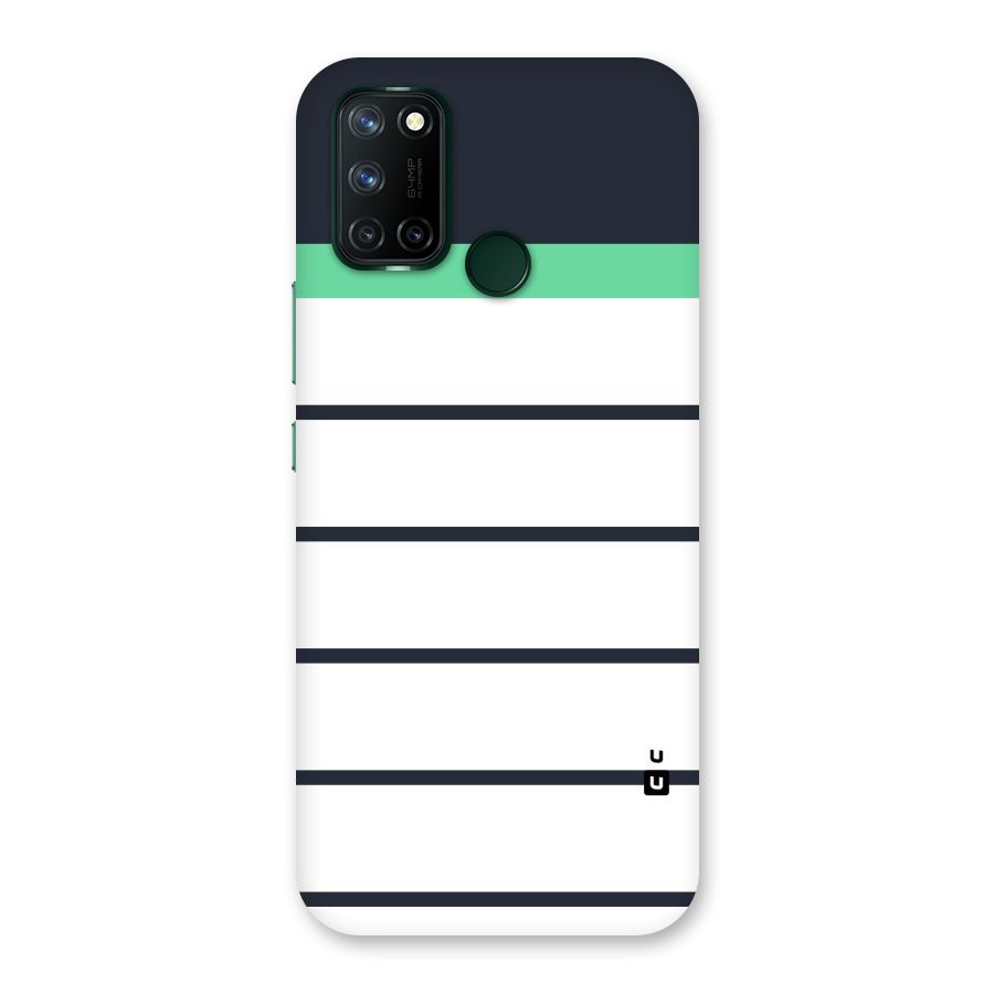 White and Simple Stripes Back Case for Realme 7i