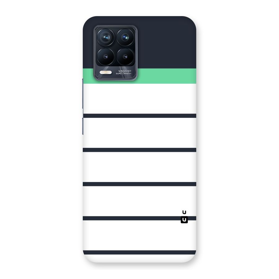 White and Simple Stripes Back Case for Realme 8 Pro
