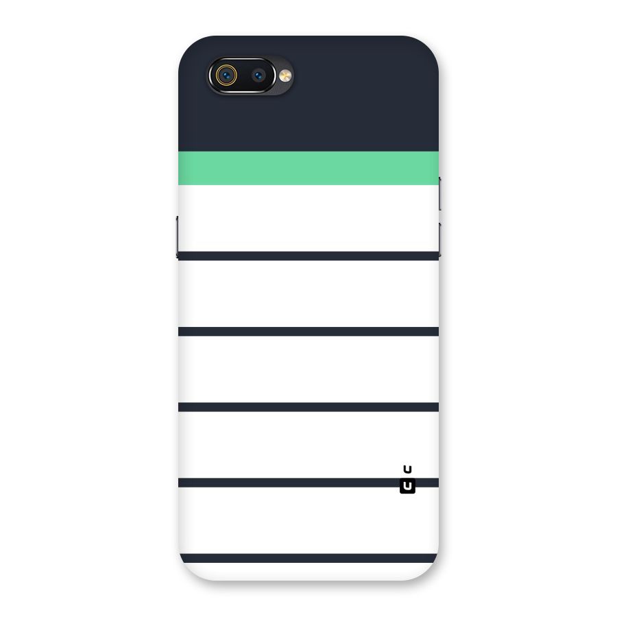 White and Simple Stripes Back Case for Realme C2