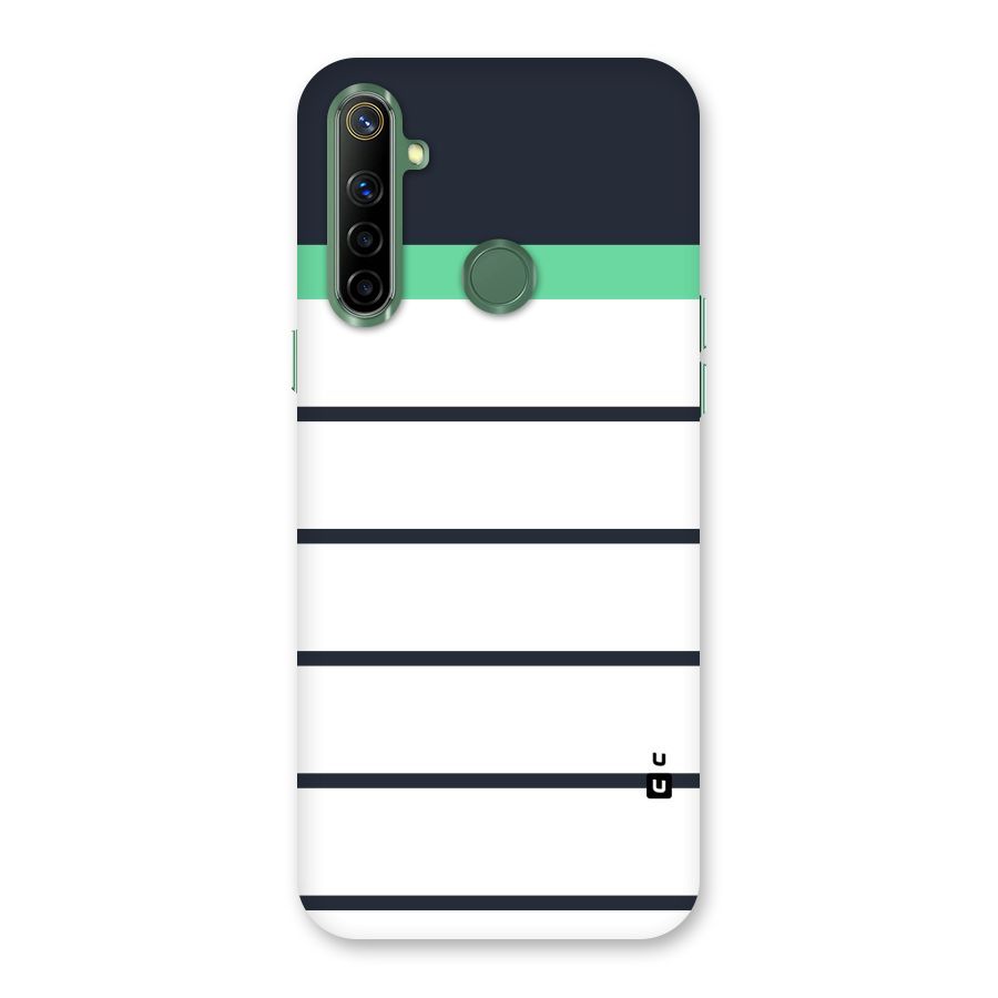 White and Simple Stripes Back Case for Realme Narzo 10