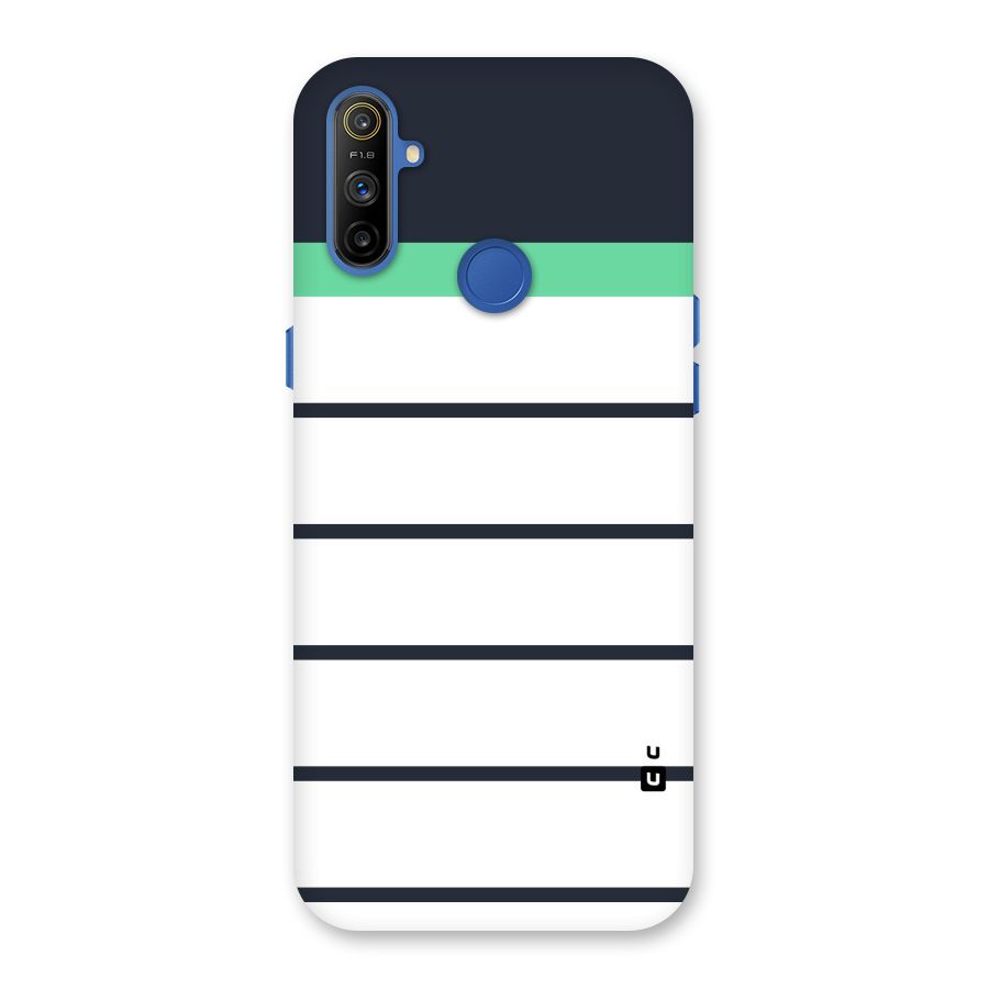 White and Simple Stripes Back Case for Realme Narzo 10A