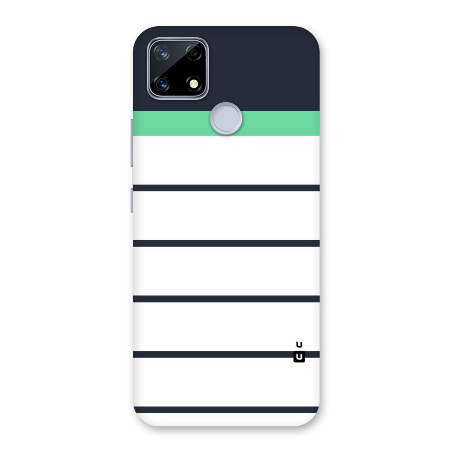 White and Simple Stripes Back Case for Realme Narzo 20