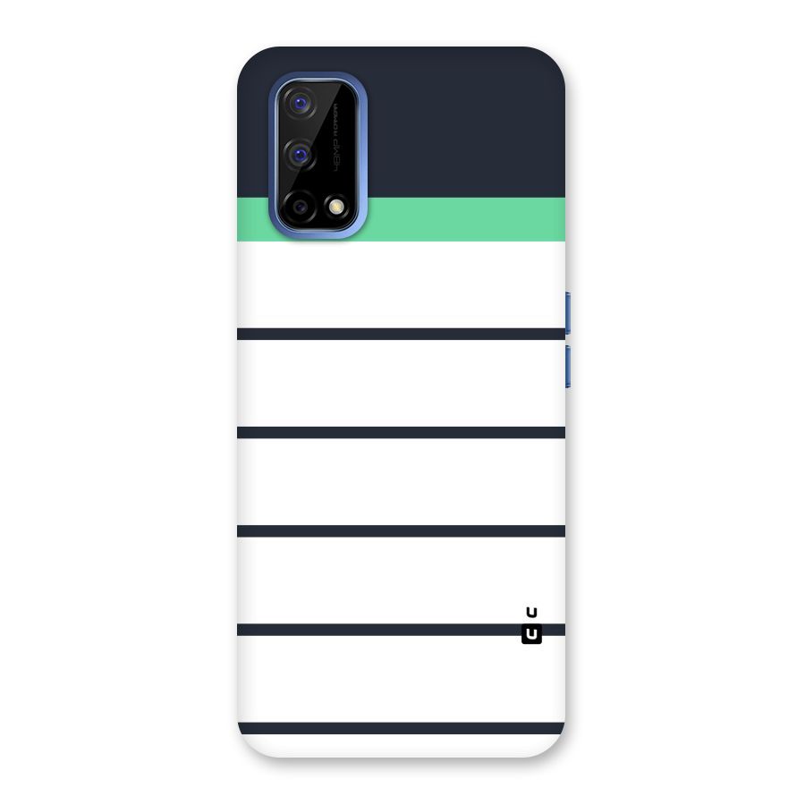 White and Simple Stripes Back Case for Realme Narzo 30 Pro