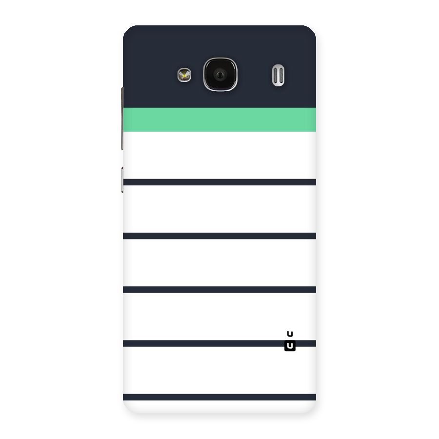White and Simple Stripes Back Case for Redmi 2 Prime