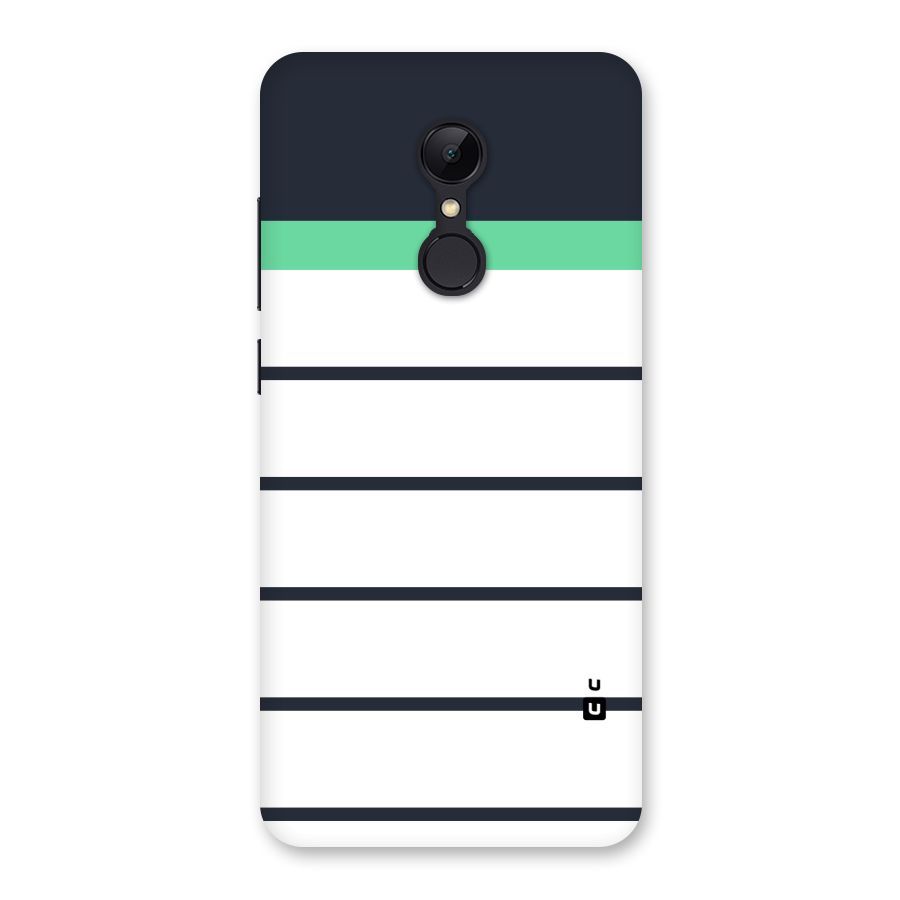White and Simple Stripes Back Case for Redmi 5