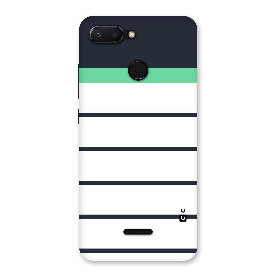 White and Simple Stripes Back Case for Redmi 6