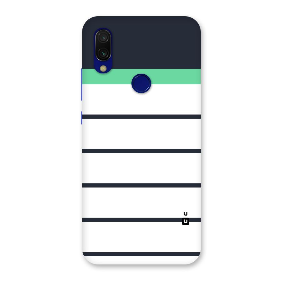 White and Simple Stripes Back Case for Redmi 7