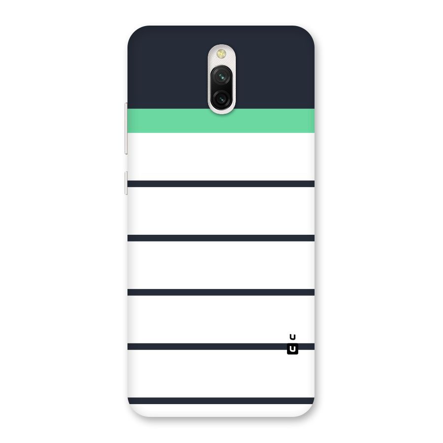 White and Simple Stripes Back Case for Redmi 8A Dual