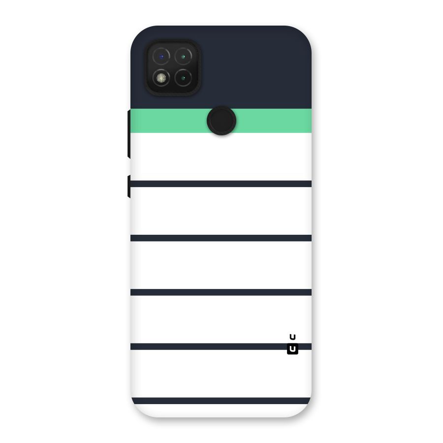 White and Simple Stripes Back Case for Redmi 9