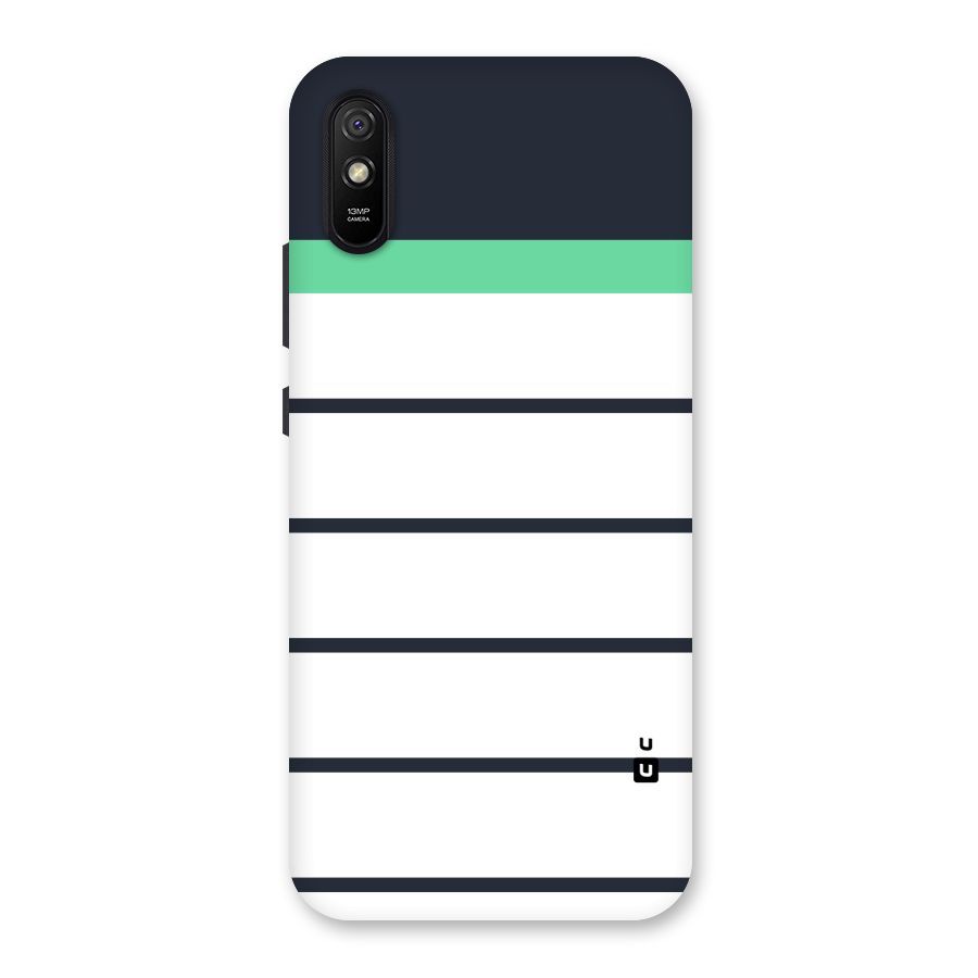White and Simple Stripes Back Case for Redmi 9A