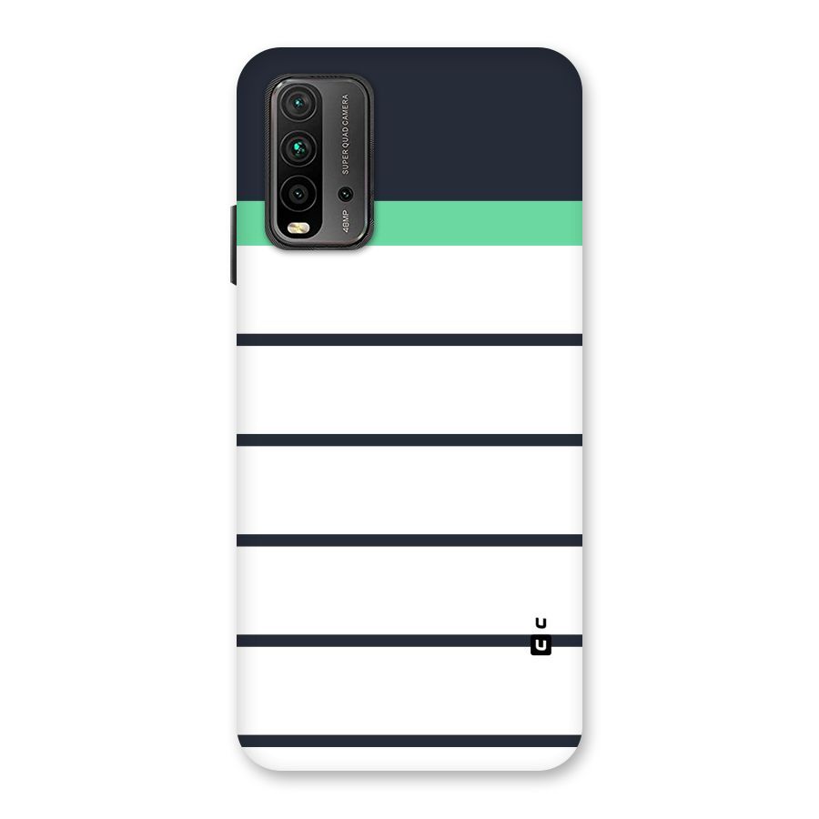 White and Simple Stripes Back Case for Redmi 9 Power