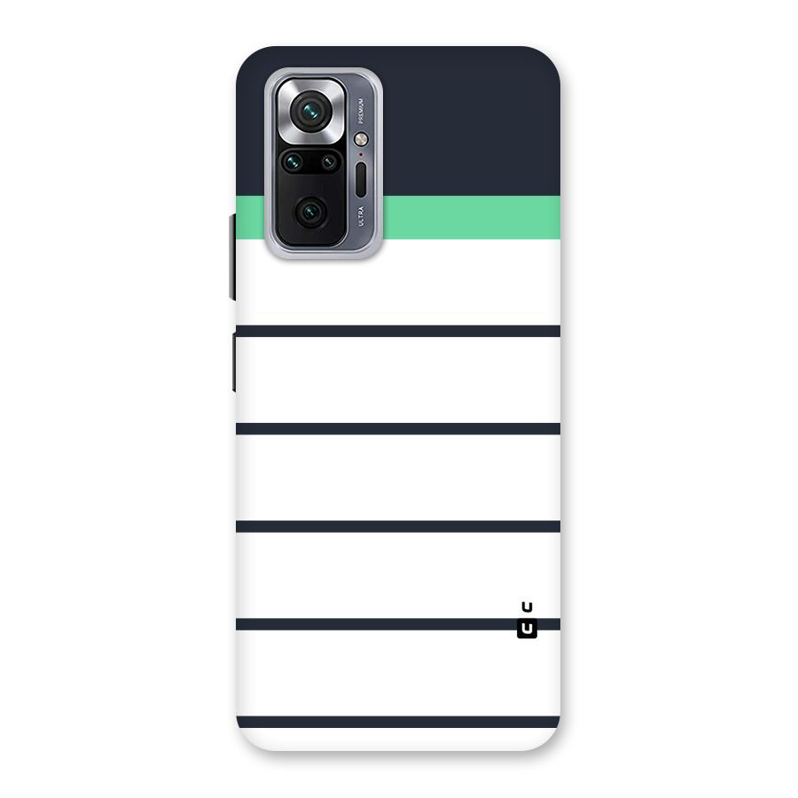 White and Simple Stripes Back Case for Redmi Note 10 Pro Max
