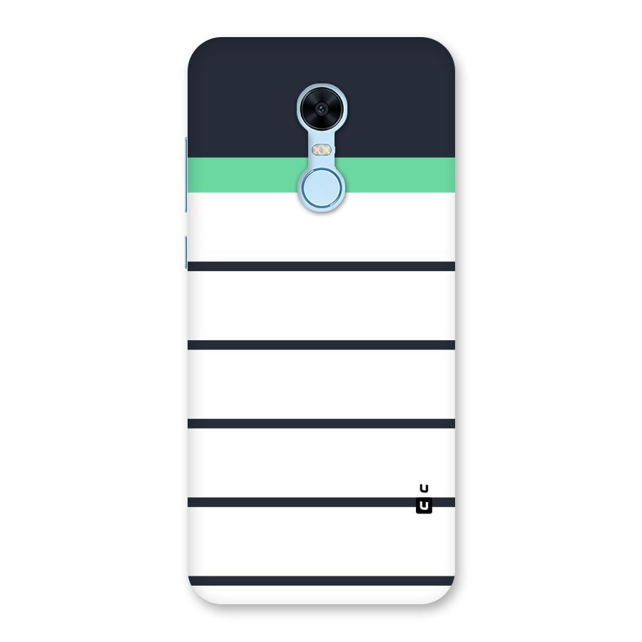 White and Simple Stripes Back Case for Redmi Note 5