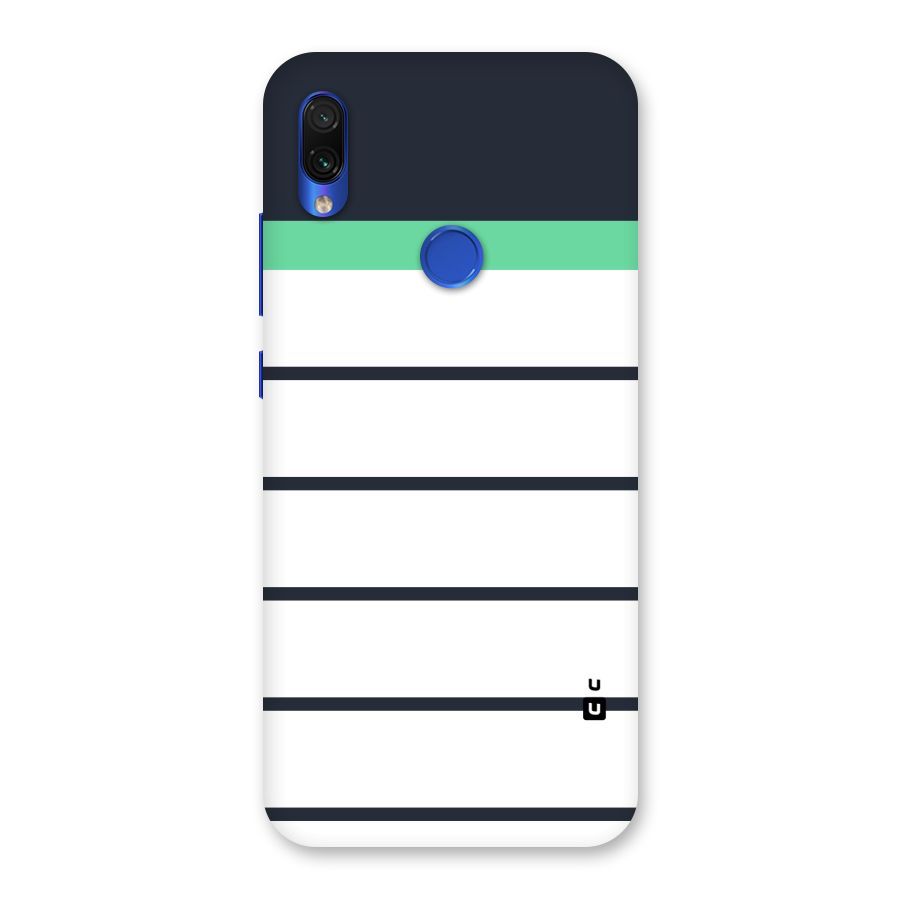 White and Simple Stripes Back Case for Redmi Note 7S