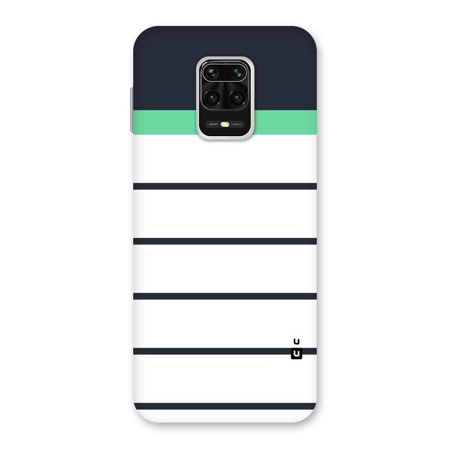 White and Simple Stripes Back Case for Redmi Note 9 Pro
