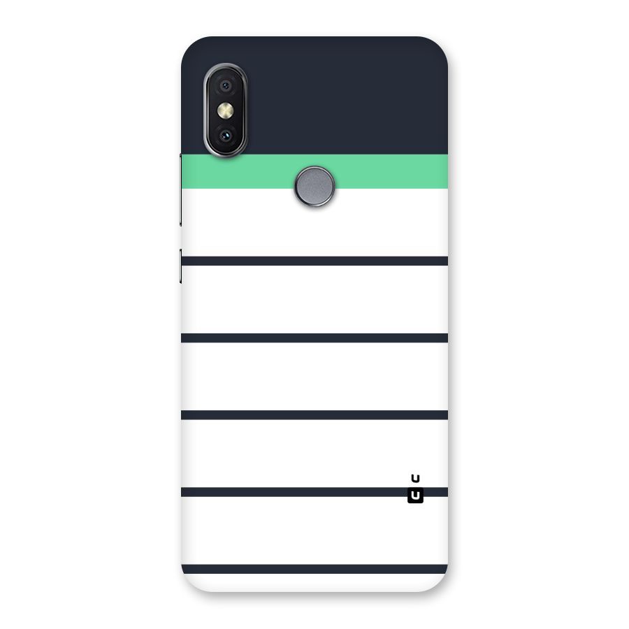 White and Simple Stripes Back Case for Redmi Y2