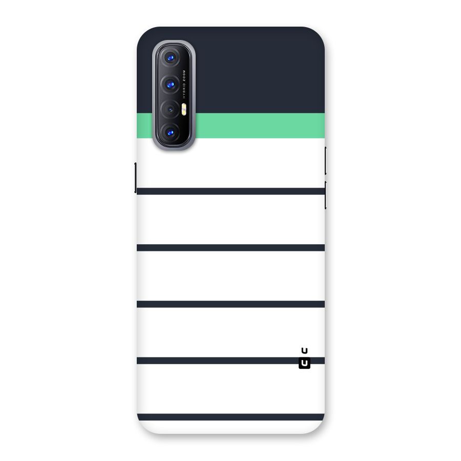 White and Simple Stripes Back Case for Reno3 Pro