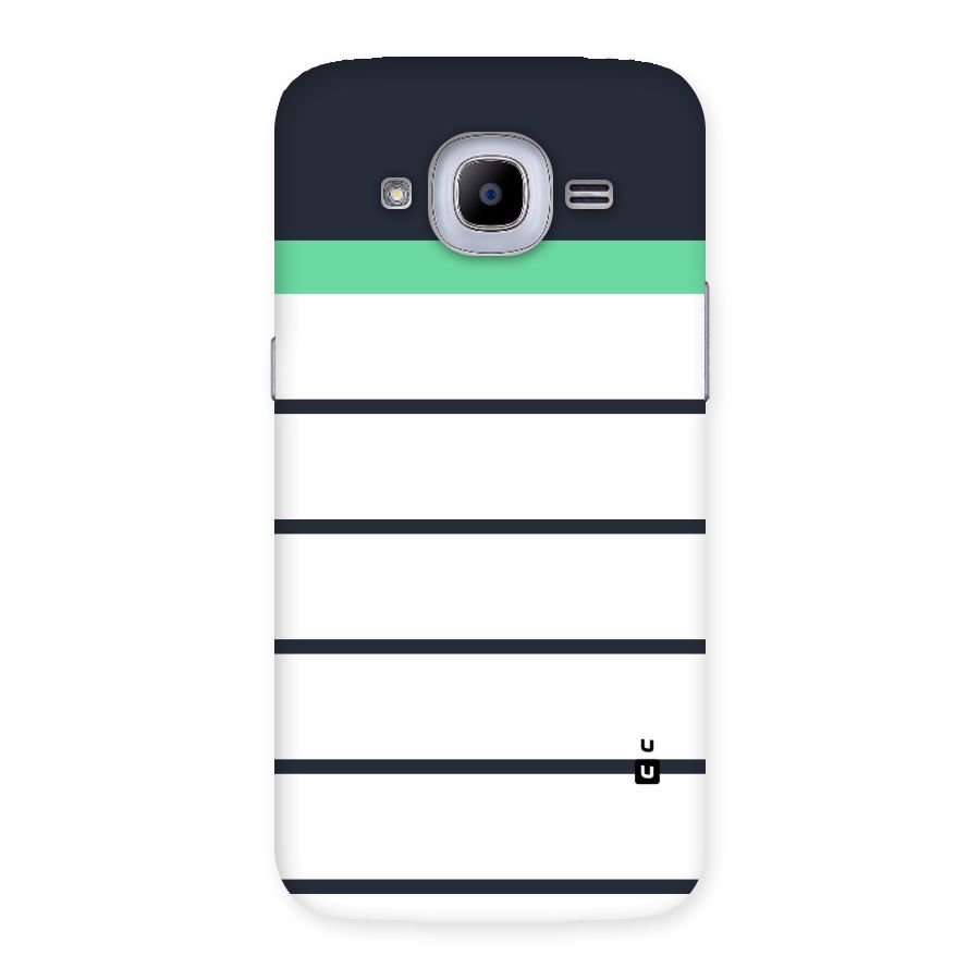 White and Simple Stripes Back Case for Samsung Galaxy J2 Pro