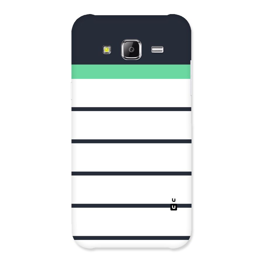 White and Simple Stripes Back Case for Samsung Galaxy J5