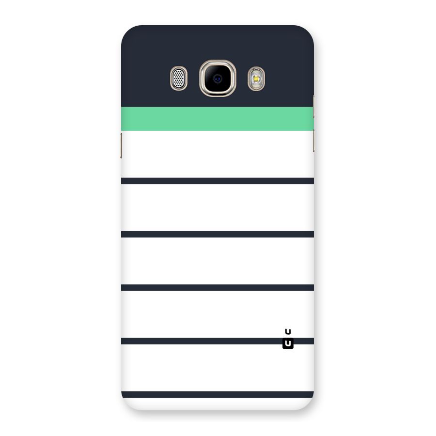 White and Simple Stripes Back Case for Samsung Galaxy J7 2016