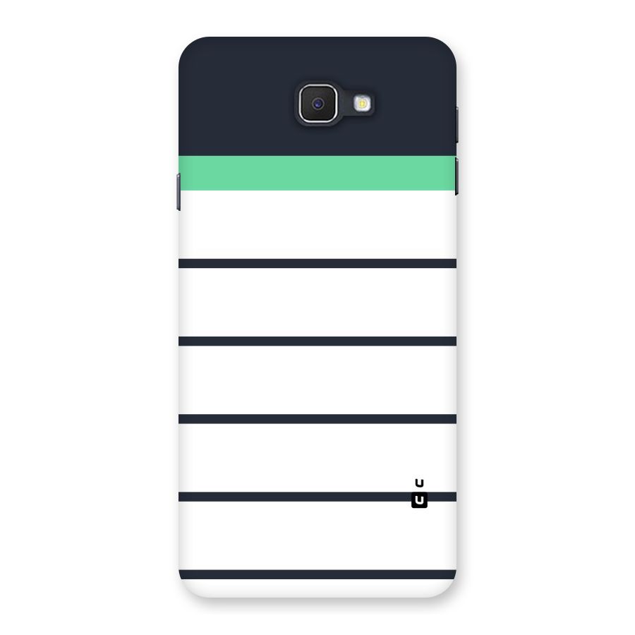 White and Simple Stripes Back Case for Samsung Galaxy J7 Prime