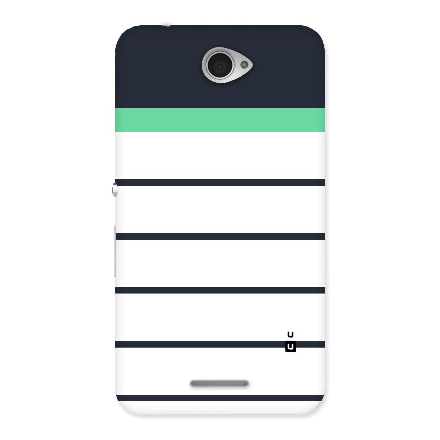 White and Simple Stripes Back Case for Sony Xperia E4