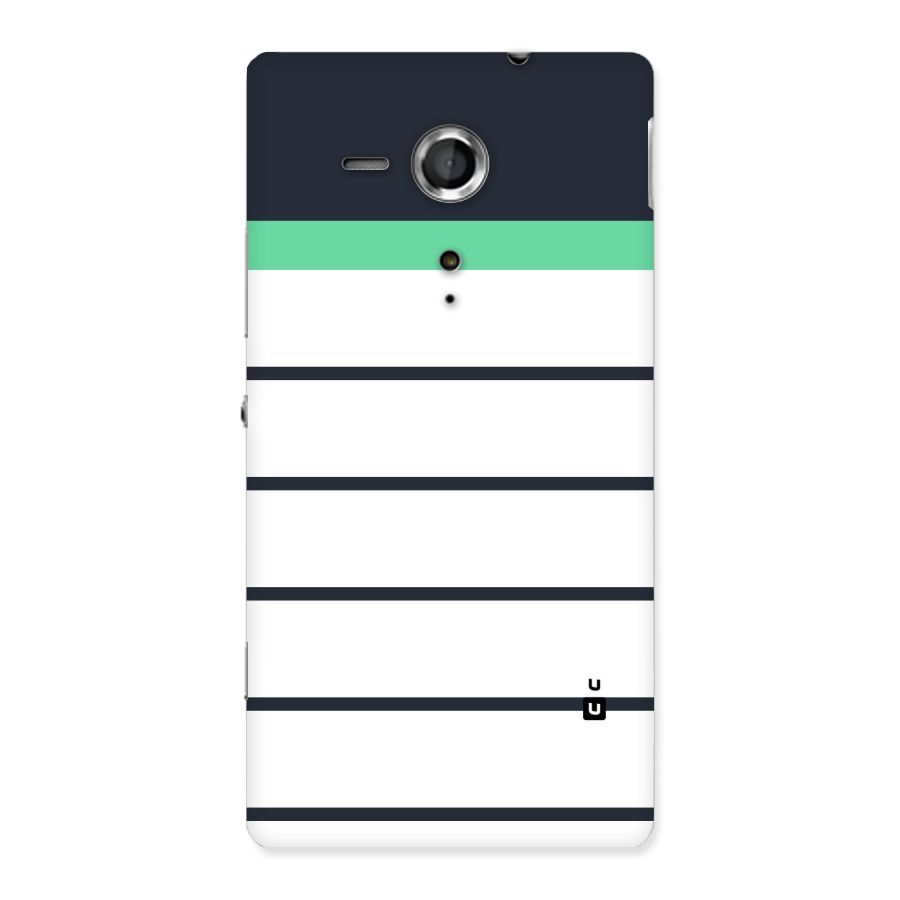 White and Simple Stripes Back Case for Sony Xperia SP