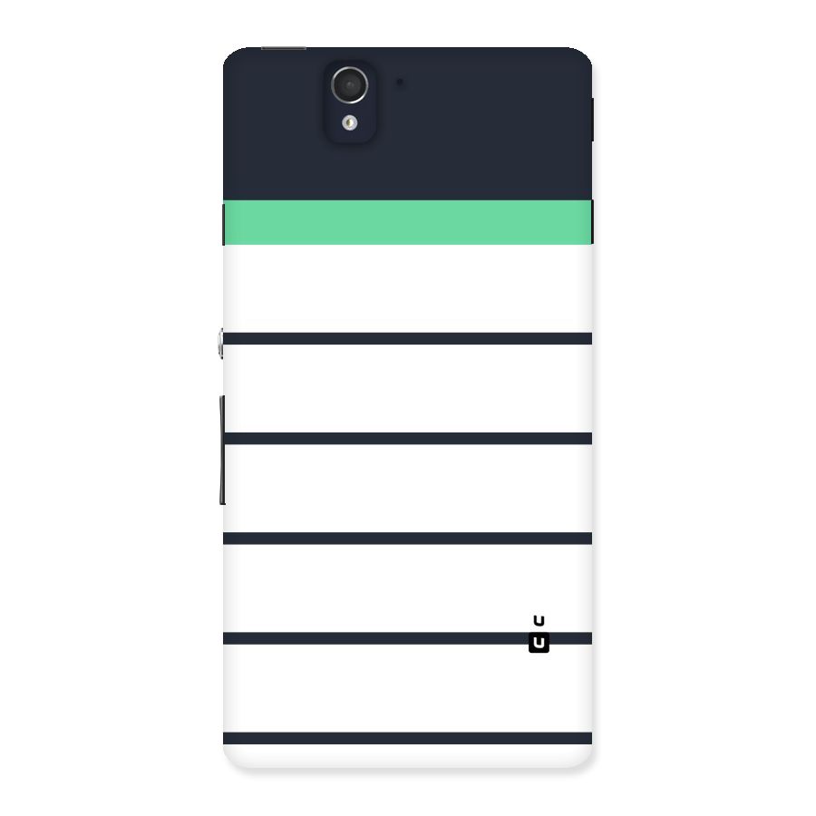 White and Simple Stripes Back Case for Sony Xperia Z