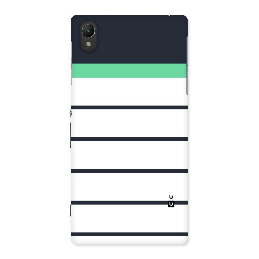 White and Simple Stripes Back Case for Sony Xperia Z1