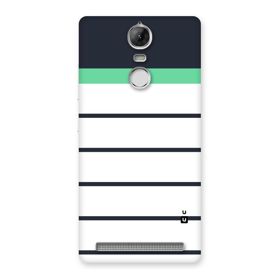 White and Simple Stripes Back Case for Vibe K5 Note