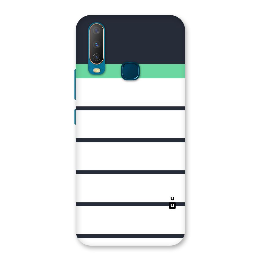White and Simple Stripes Back Case for Vivo U10