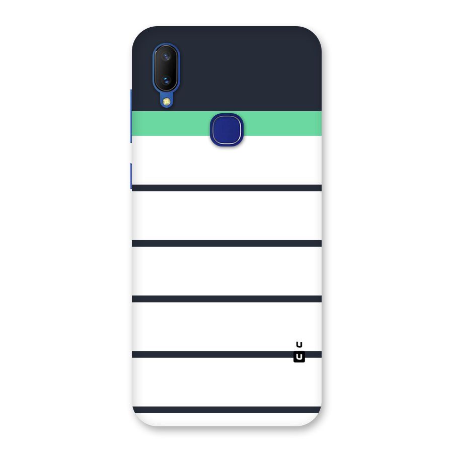 White and Simple Stripes Back Case for Vivo V11