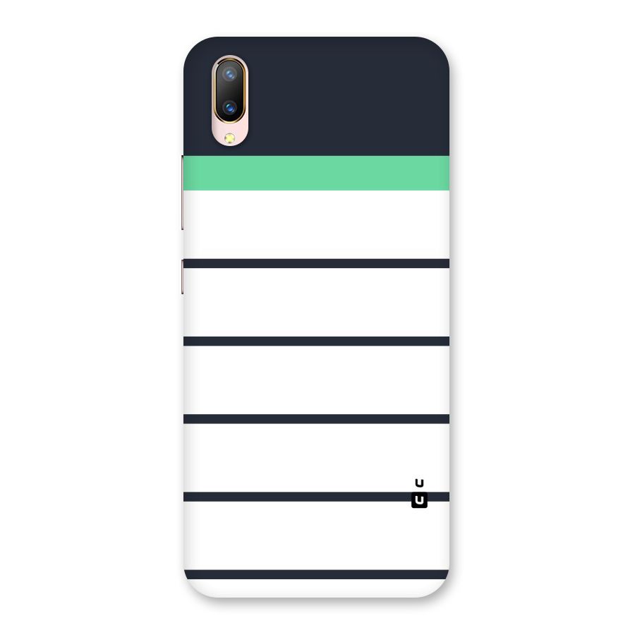 White and Simple Stripes Back Case for Vivo V11 Pro