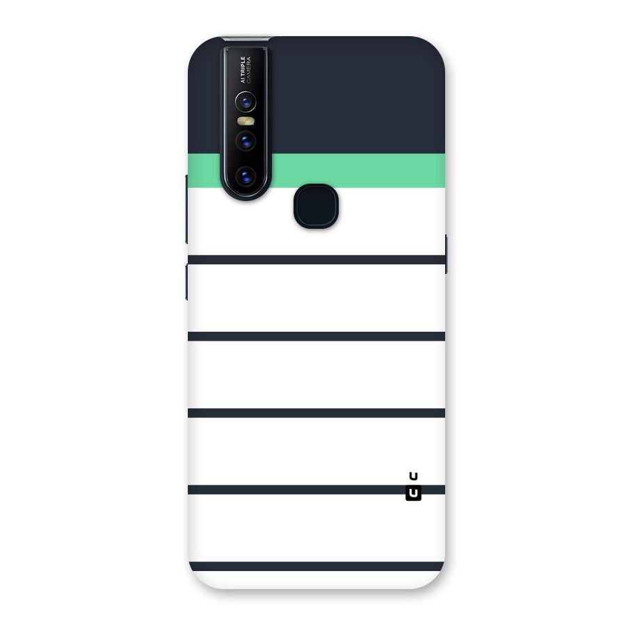 White and Simple Stripes Back Case for Vivo V15