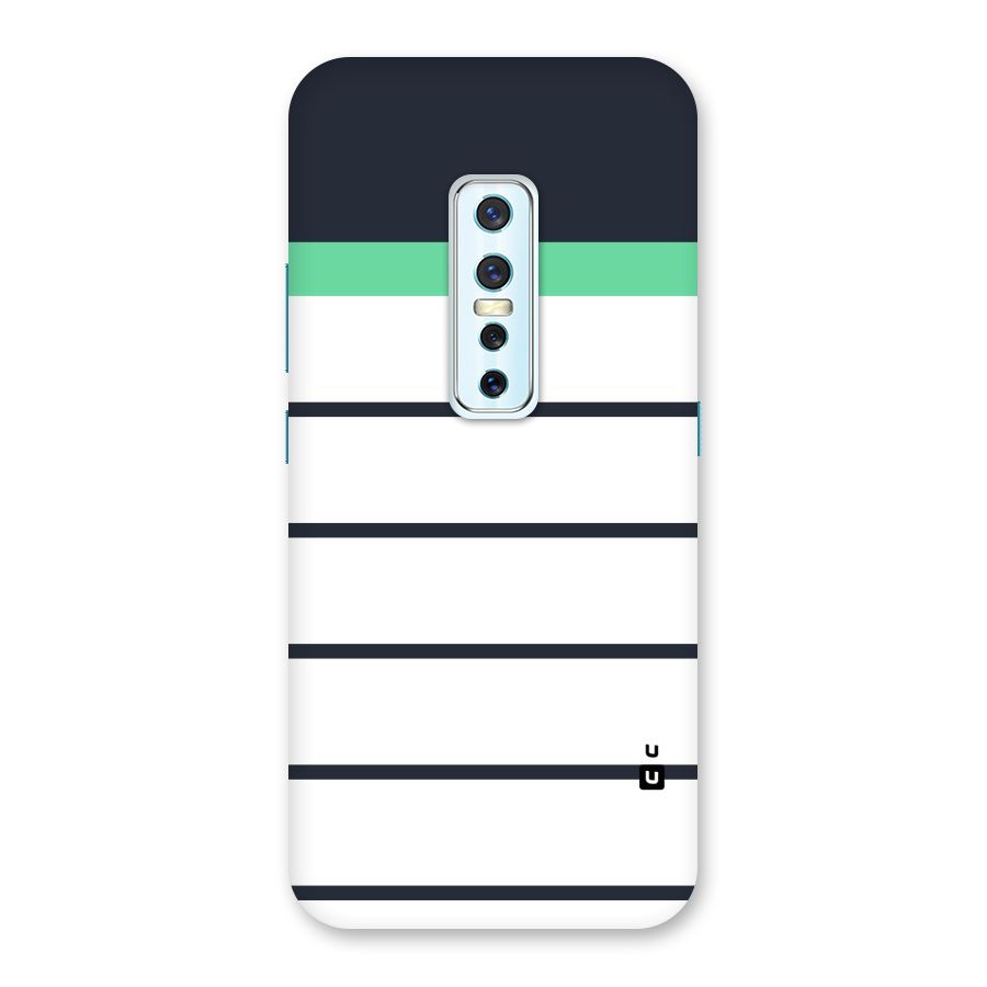 White and Simple Stripes Back Case for Vivo V17 Pro