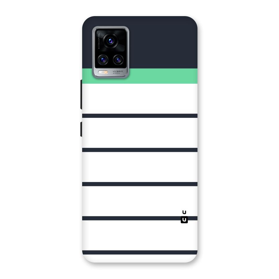 White and Simple Stripes Back Case for Vivo V20 Pro