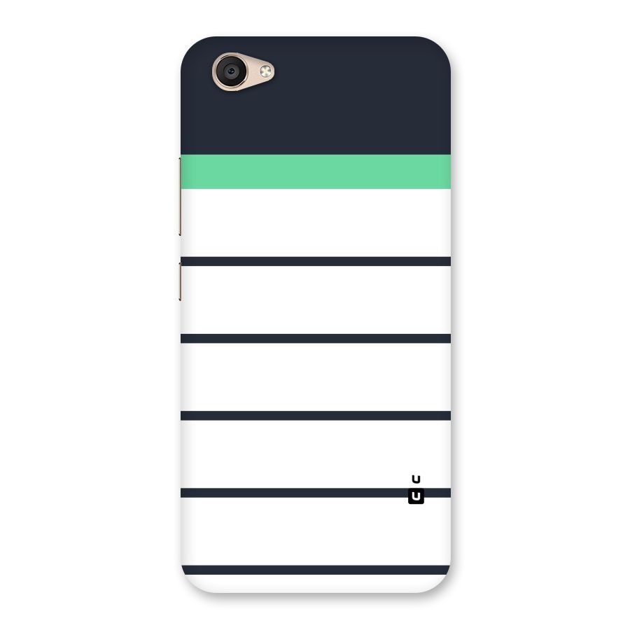White and Simple Stripes Back Case for Vivo V5 Plus