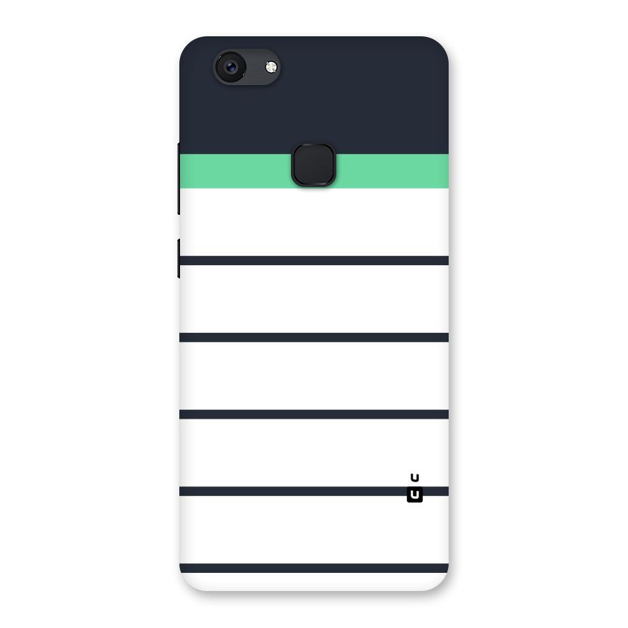White and Simple Stripes Back Case for Vivo V7 Plus