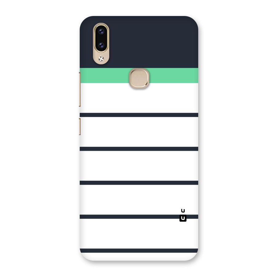 White and Simple Stripes Back Case for Vivo V9 Youth