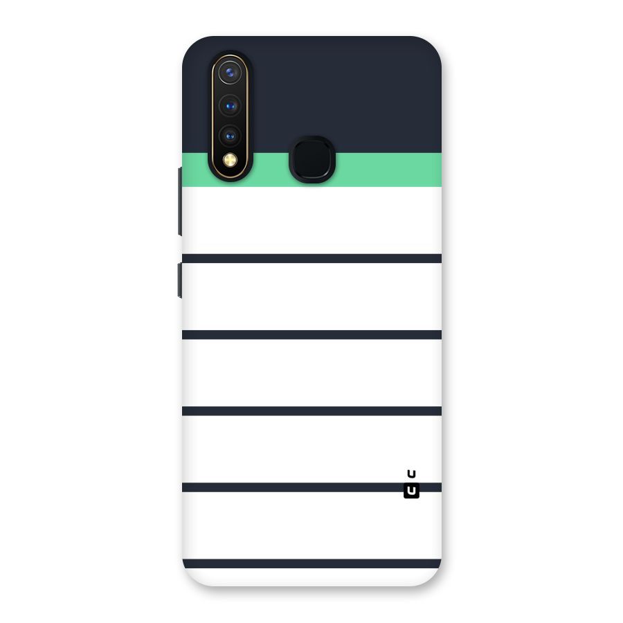 White and Simple Stripes Back Case for Vivo Y19