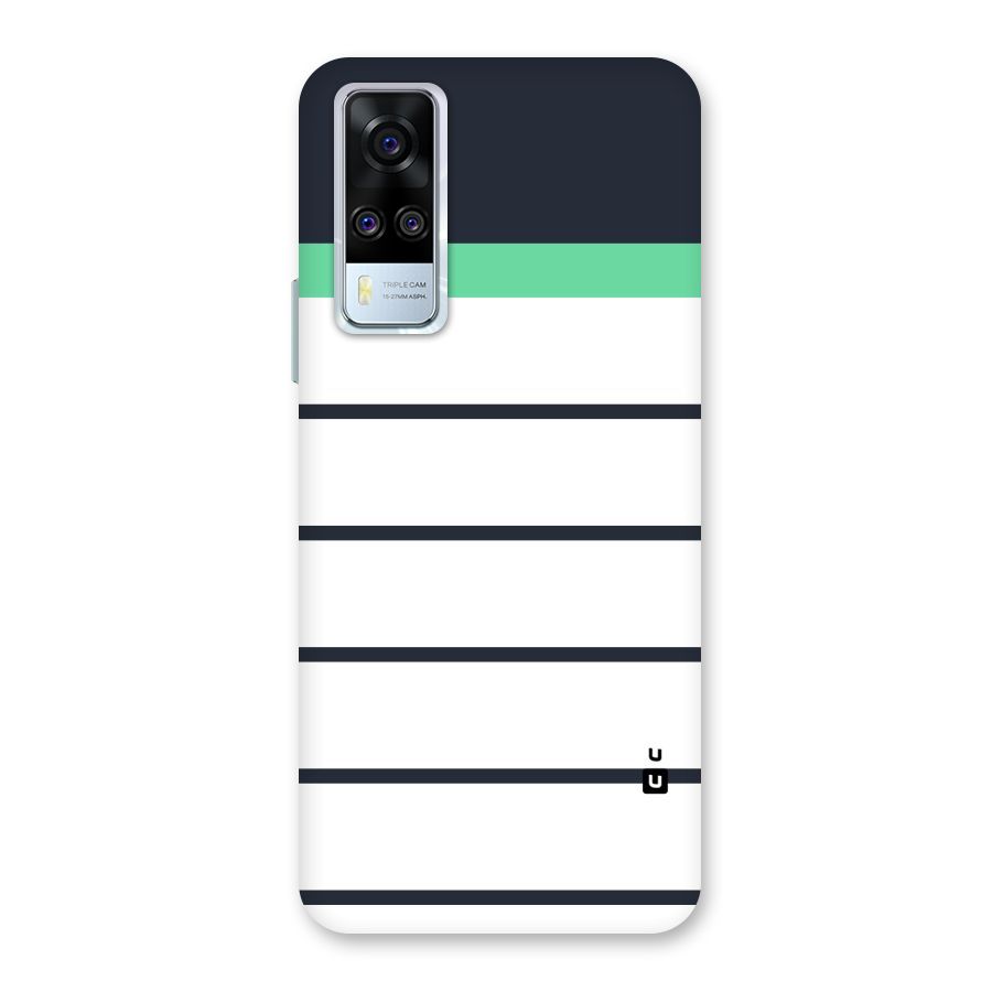 White and Simple Stripes Back Case for Vivo Y31