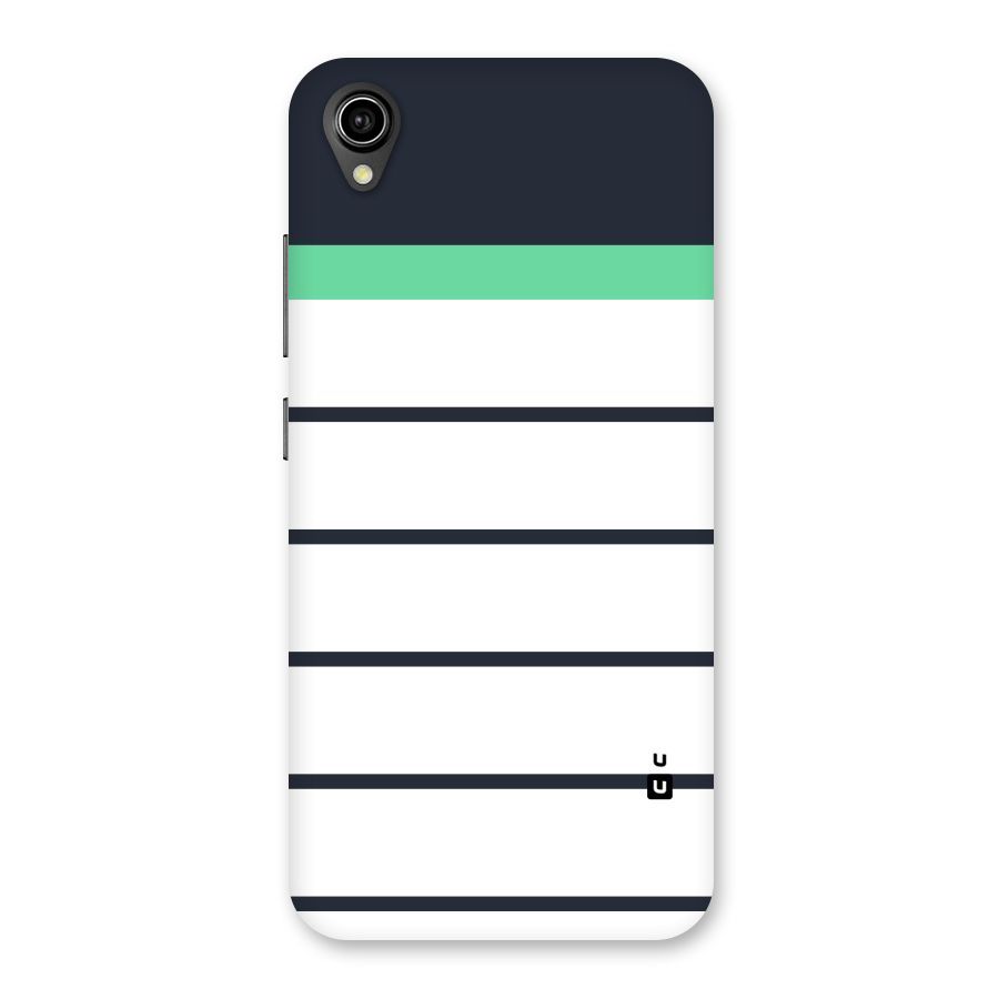 White and Simple Stripes Back Case for Vivo Y90