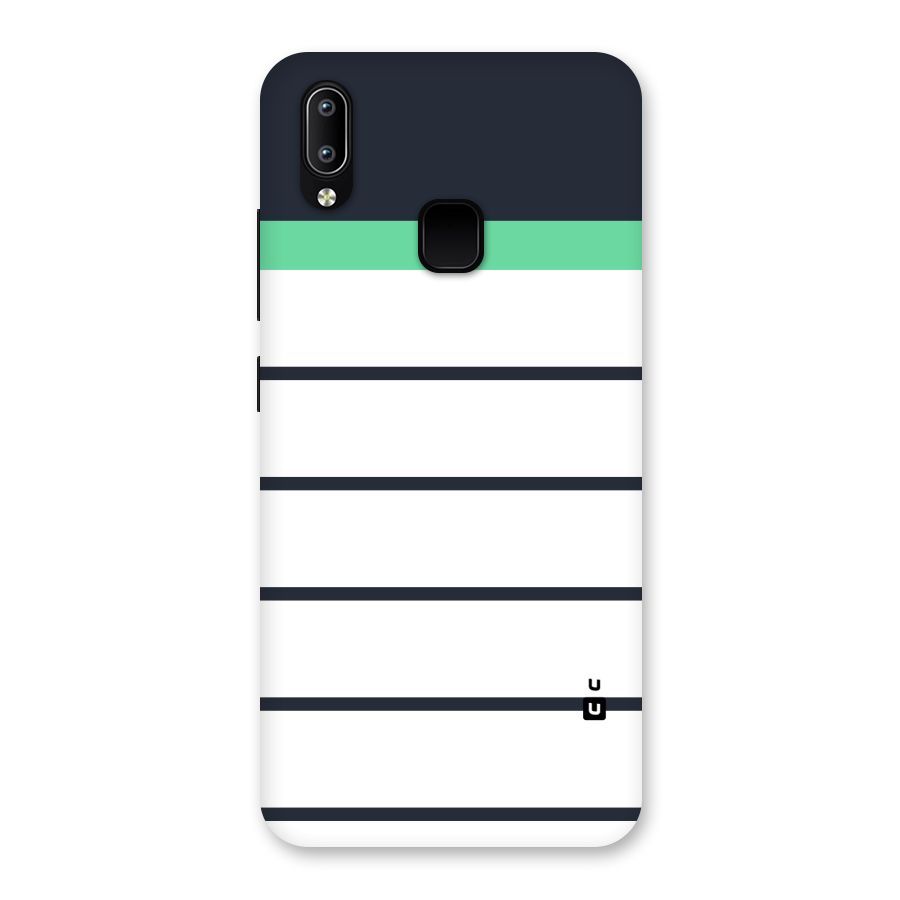 White and Simple Stripes Back Case for Vivo Y93