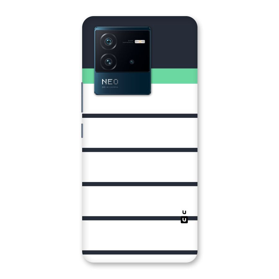White and Simple Stripes Back Case for Vivo iQOO Neo 6 5G