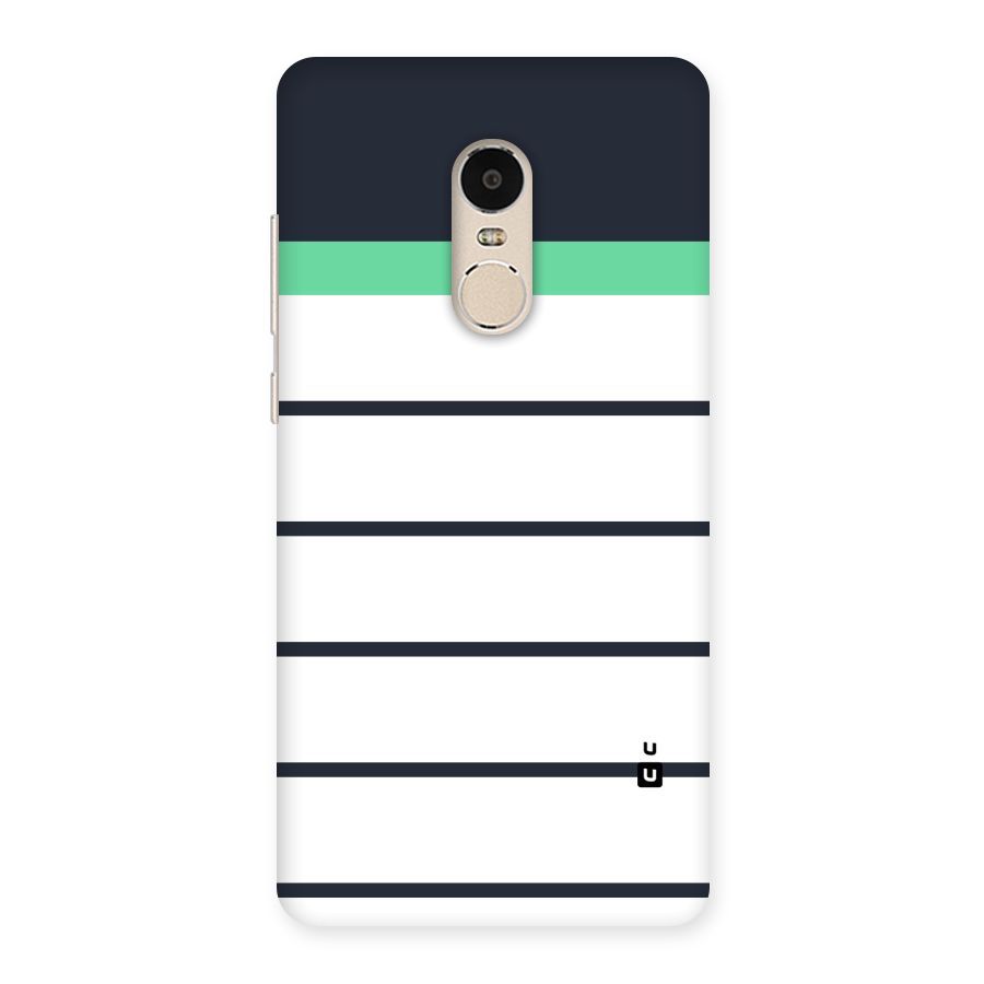 White and Simple Stripes Back Case for Xiaomi Redmi Note 4