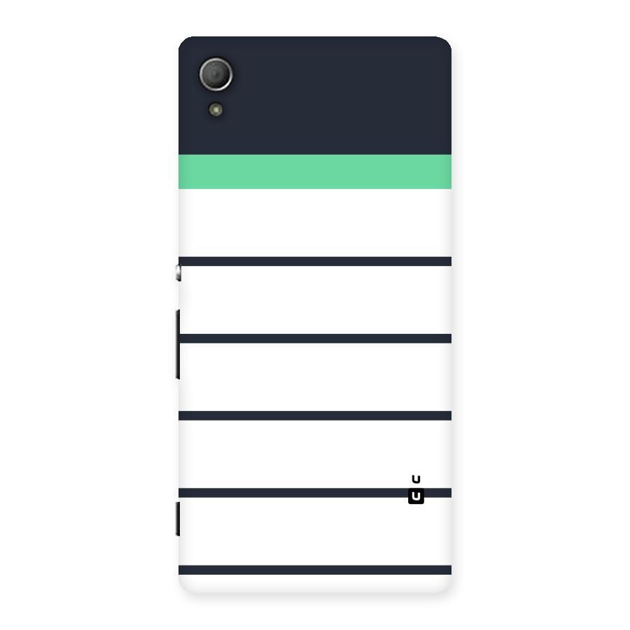 White and Simple Stripes Back Case for Xperia Z4